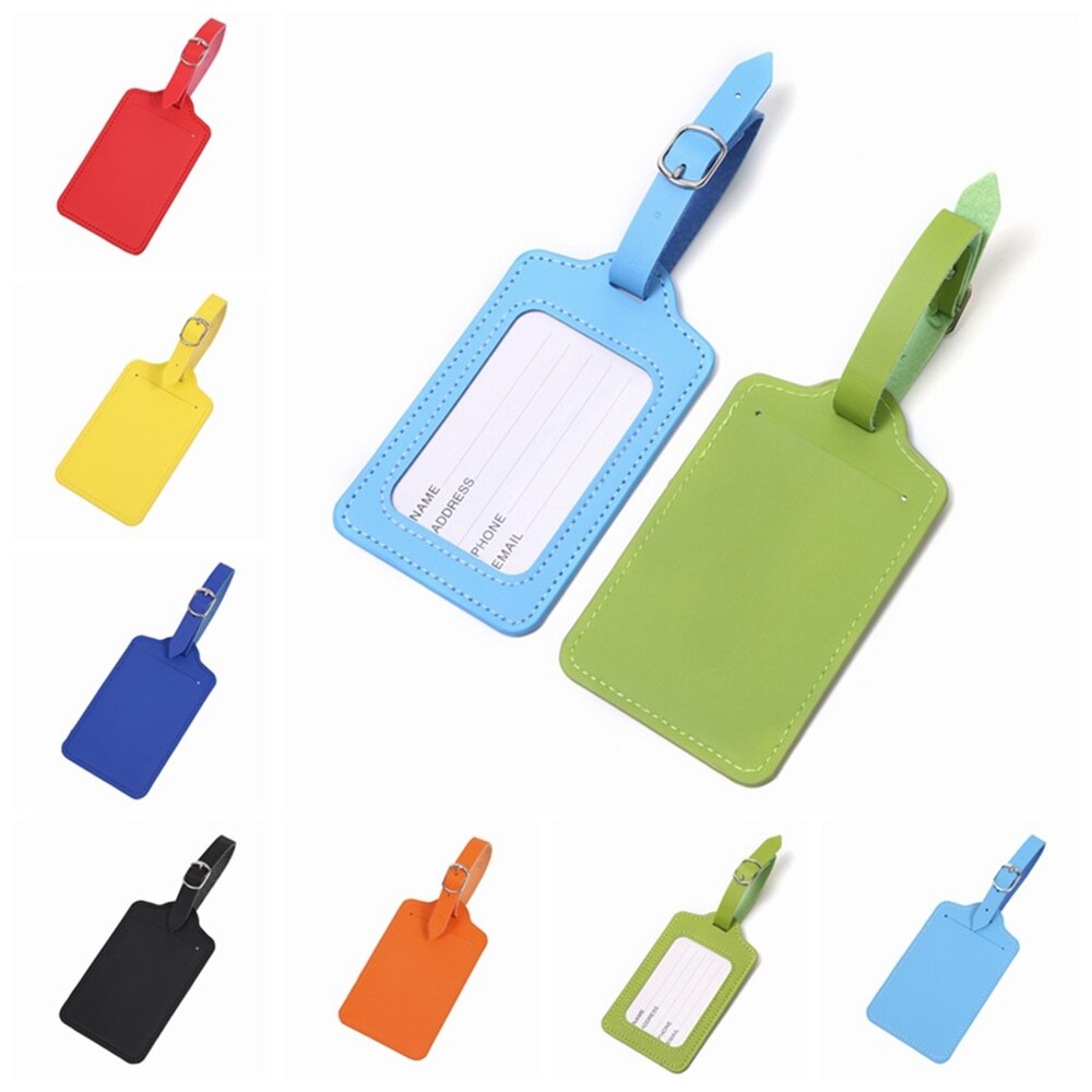 Leder Koffer Gepäck Schild Labe Anhänger Handtasche Reise Name Ich würde AddressAccessories Tragbare Etikett