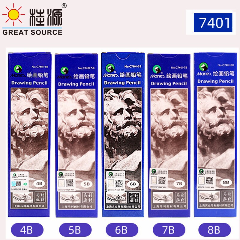 Art Pencil Charcoal Drawing Line Drawing Pencil Sketch Pencil (120pcs/box): 7401-7B