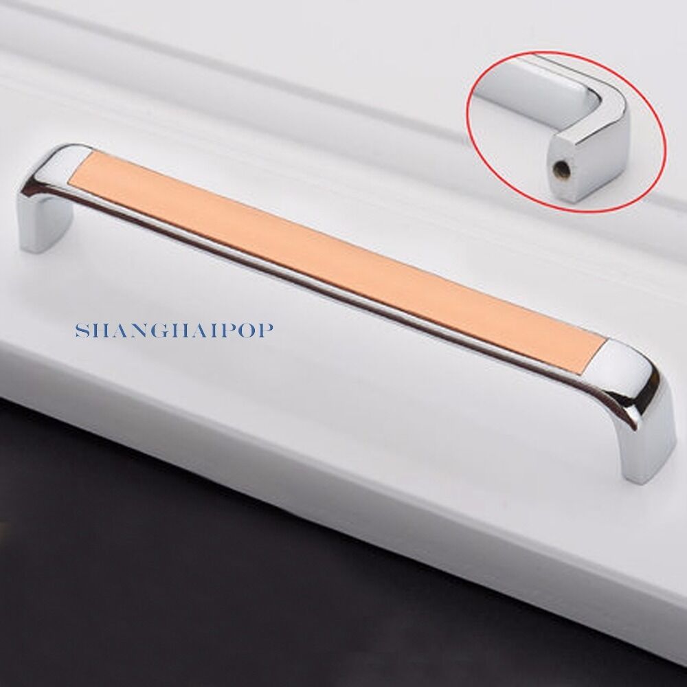 2 X Modern Pull Handle Kitchen Wardrobe Drawer Cupboard Cabinet Door Knob Chrome