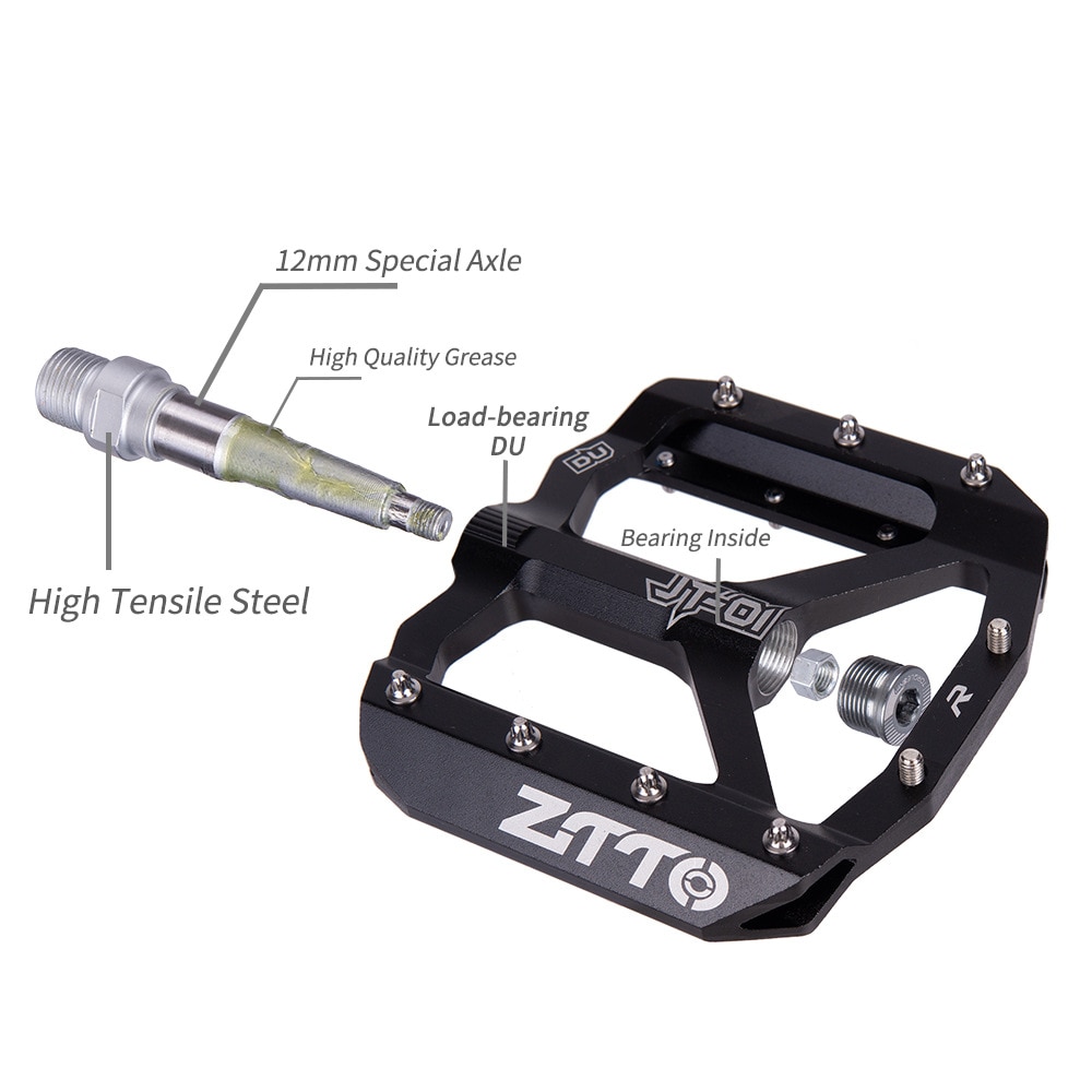 Pedales planos para bicicleta de montaña, pedales para bicicleta de montaña, pedales de plataforma ancha, accesorios para bicicleta de montaña, aleación de aluminio