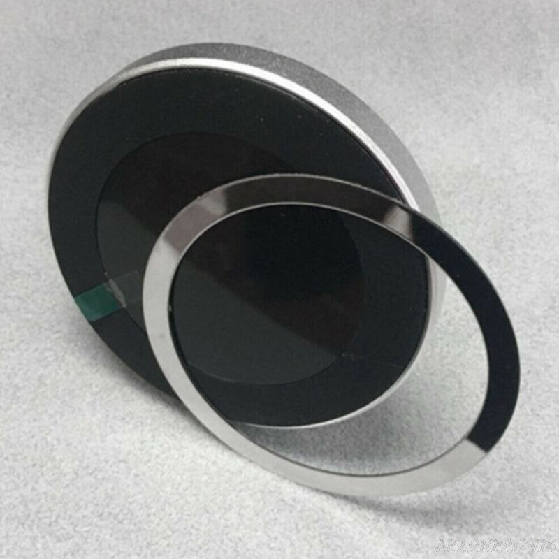 4 Stuks Universele Ronde Metalen Ringen Voor Magnetische Qi Draadloze Oplader Air Vent Magneet Auto Mount Houder Voor Iphone Smart telefoons N17