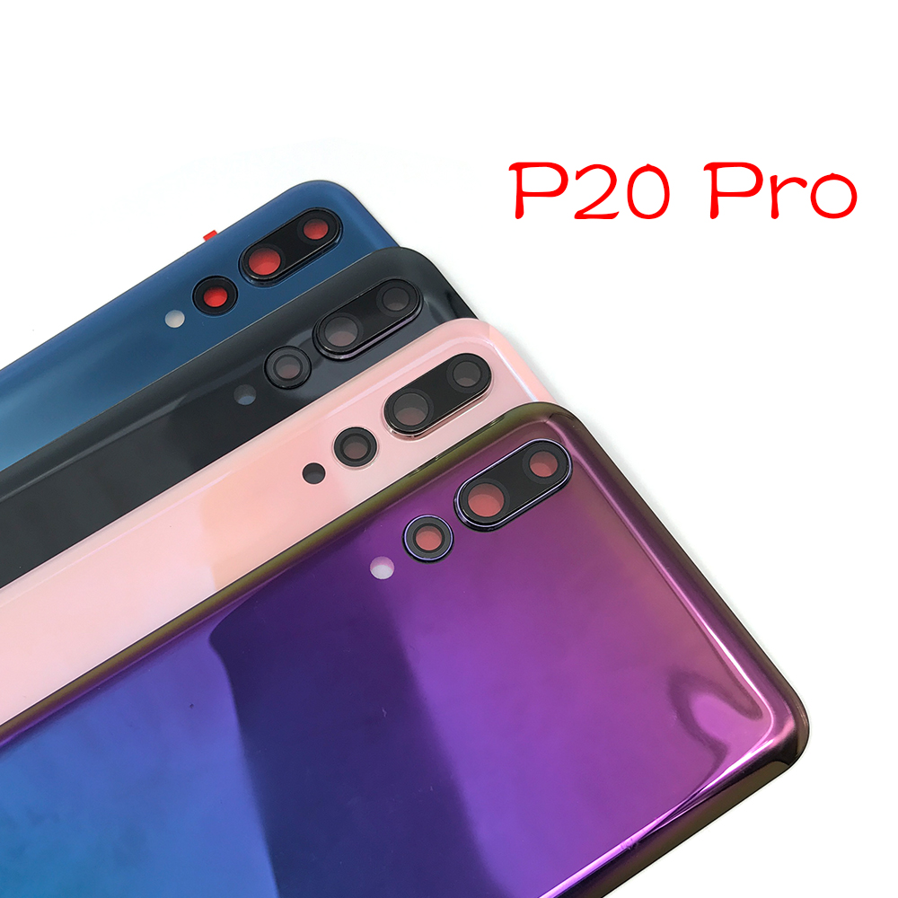 Voor Huawei P20 Pro Terug Batterij Glass Cover Panel Achterklep Case Voor Huawei P20 Pro Back Cover Behuizing Met camera Lens