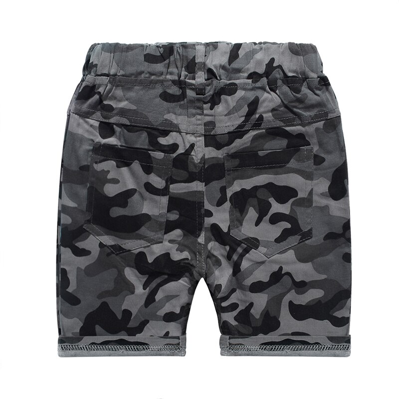 Sommer drenge camouflage bukser bomuld børnetøj børne shorts crawler shorts stil baby shorts drenge shorts: Grå / 2t