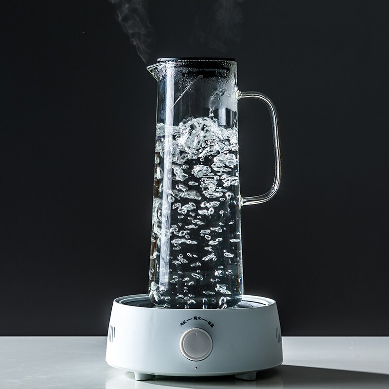 Jarra de agua nórdica, vidrio de alto borosilicato, transparente, resistente a altas temperaturas, tetera fría filtrante