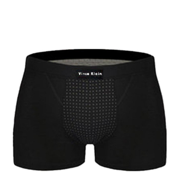 Herreundertøj cykelshorts i bomuld boxershorts herre åndbare trusser solide shorts mærke underbukser: Sort / L
