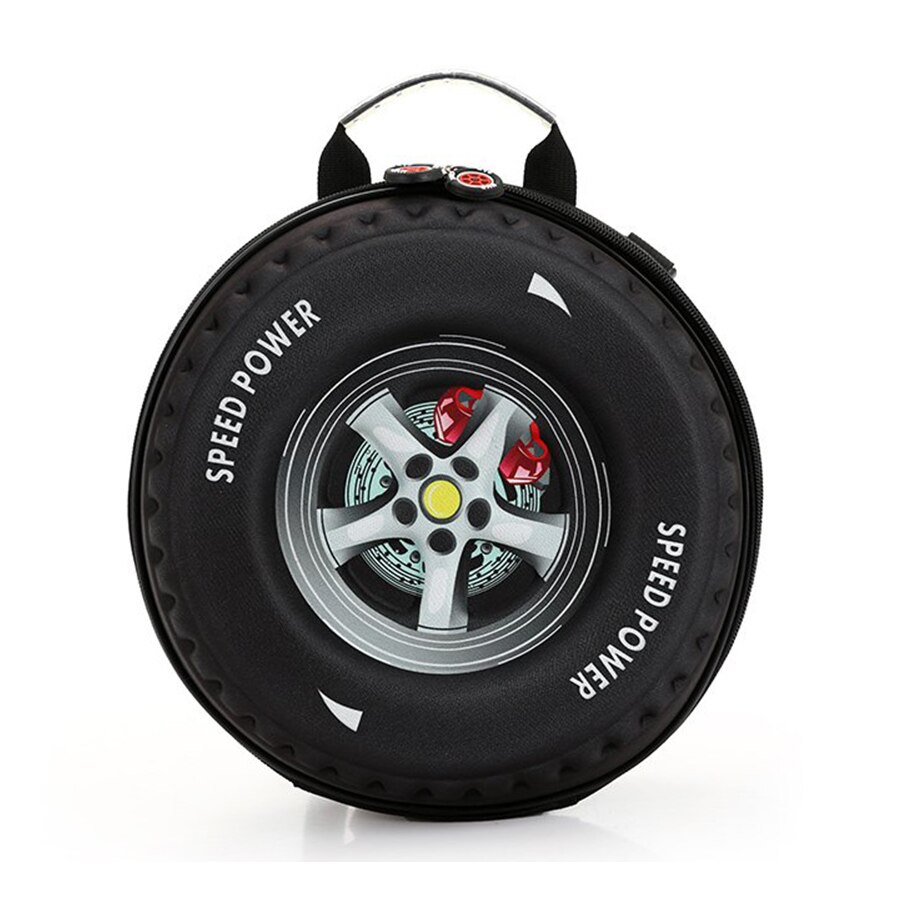 3d bildæk børn skoletaske dejlig børn lille rygsæk eva wheel børnehave taske alder 3-5 baby drenge piger småbørn skoletaske: Sort