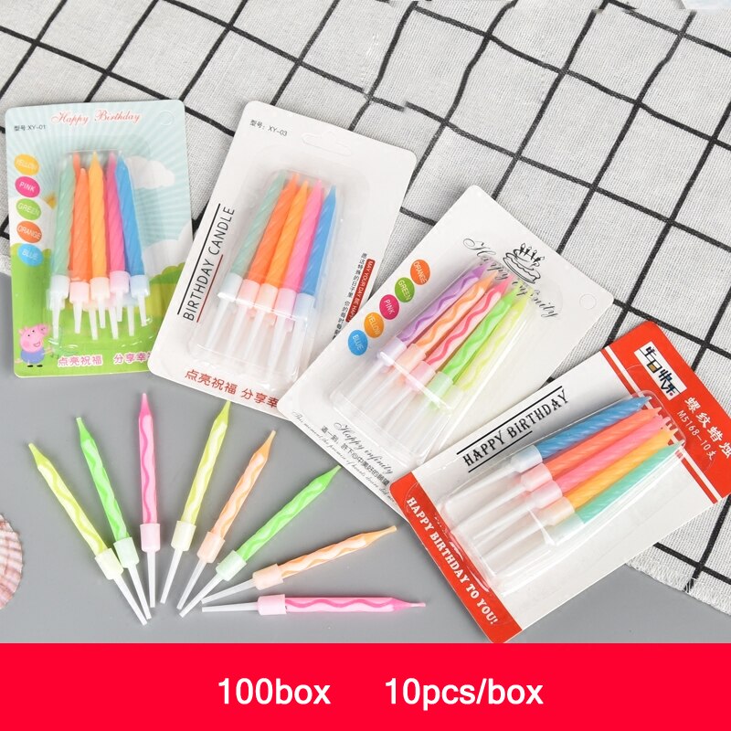 50/100 boxs Birthday candles child cake decorative candle romantic party candles Festive supplies wedding decoration