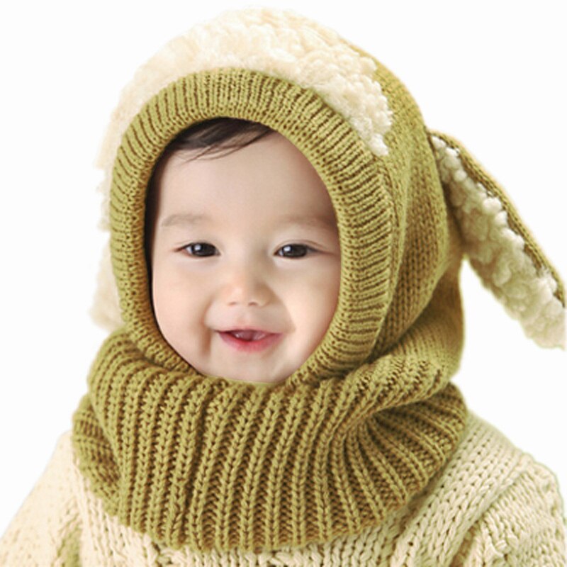 Winter Baby Hat Nek Warmer Joint Kids Kinderen Hond Caps voor Jongens Meisjes Haak Gebreide Beanie Hoeden Baby Peuter Mode