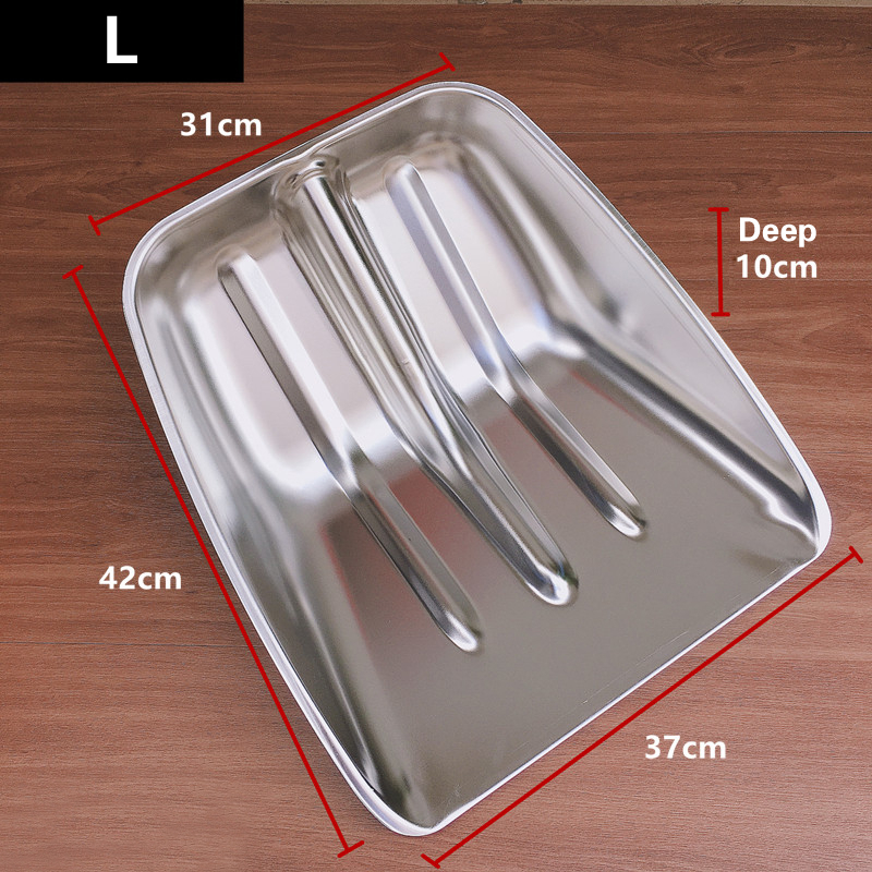 Thickened stainless steel spade Square shovel garbage shovel Stainless steel shovel Large shovel grain shovel Snow shovel: L