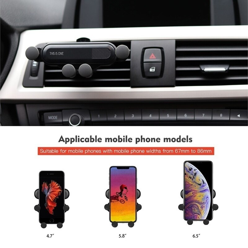 Zwaartekracht auto telefoonhouder auto ventilatierooster clip houder mobiele telefoonhouder gps houder standaard beugel auto accessoires telefoonhouder auto