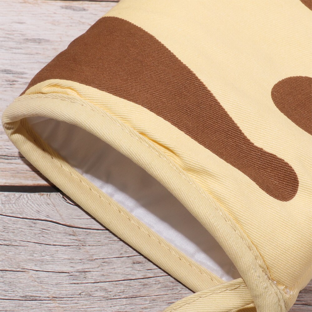 3D Cartoon Animal Cat Paws Oven Mitts Long Cotton Baking Insulation Gloves Microwave Heat Resistant Non-Slip Home Kitchen Gloves