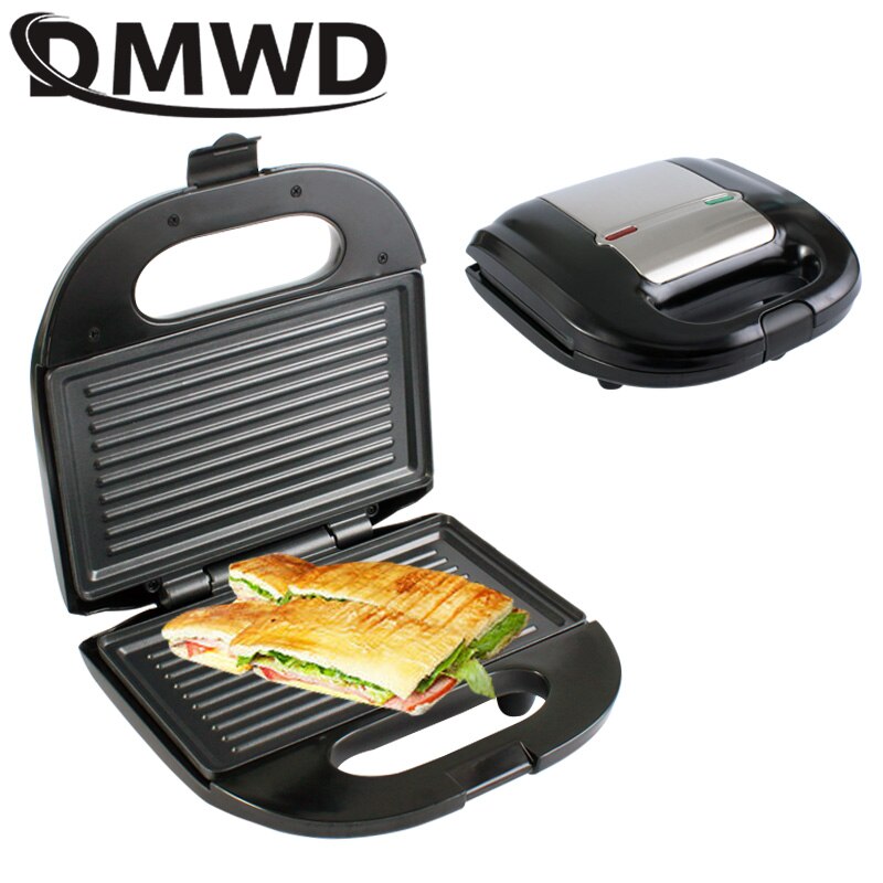 750W elektryczny wafel kanapkowy Panini maszyna wielofunkcyjne jaja toster mini chleb grill stek smażenie piekarnik wafel żelaza ue: Panini maker