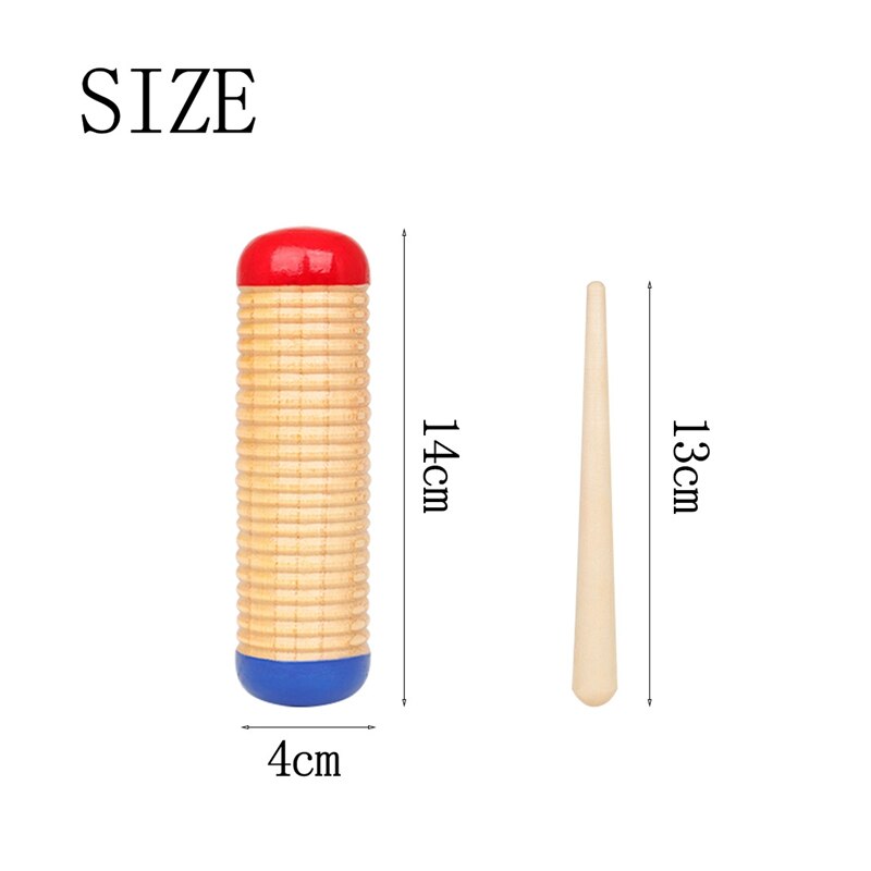 Orff-instrumenten Zand Drum Muziekinstrument Muziekinstrument Met Schraper