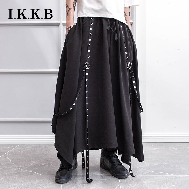Mænds harembukser vintage gotisk goth bukser elastisk talje joggers afslappet løs skridt bund nederdel bukser plus størrelse