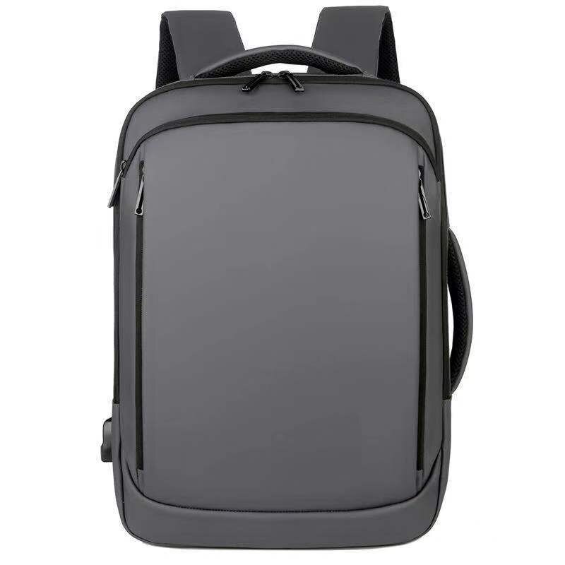 15,6 zoll Laptop Rucksack Herren Geschäft Notizbuch Mochila Wasserdicht Zurück Pack USB Ladung Tasche Reise Bagpack Männlichen Rucksack: grau