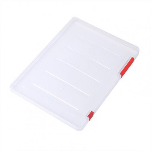 Document Case Practical Wear-resistant Transparent Document Plastic Case for Magazines: Red