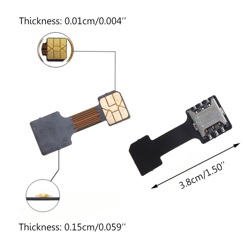 Hybride Dubbele Dubbele Sim-Kaart Micro-Adapter Voor Android Telefoon Extender Mic