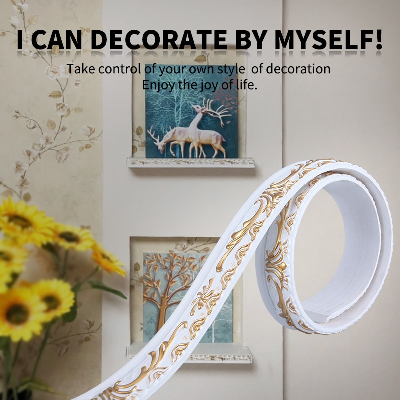 Plaster line living room background wall decorative border PVC line door frame line