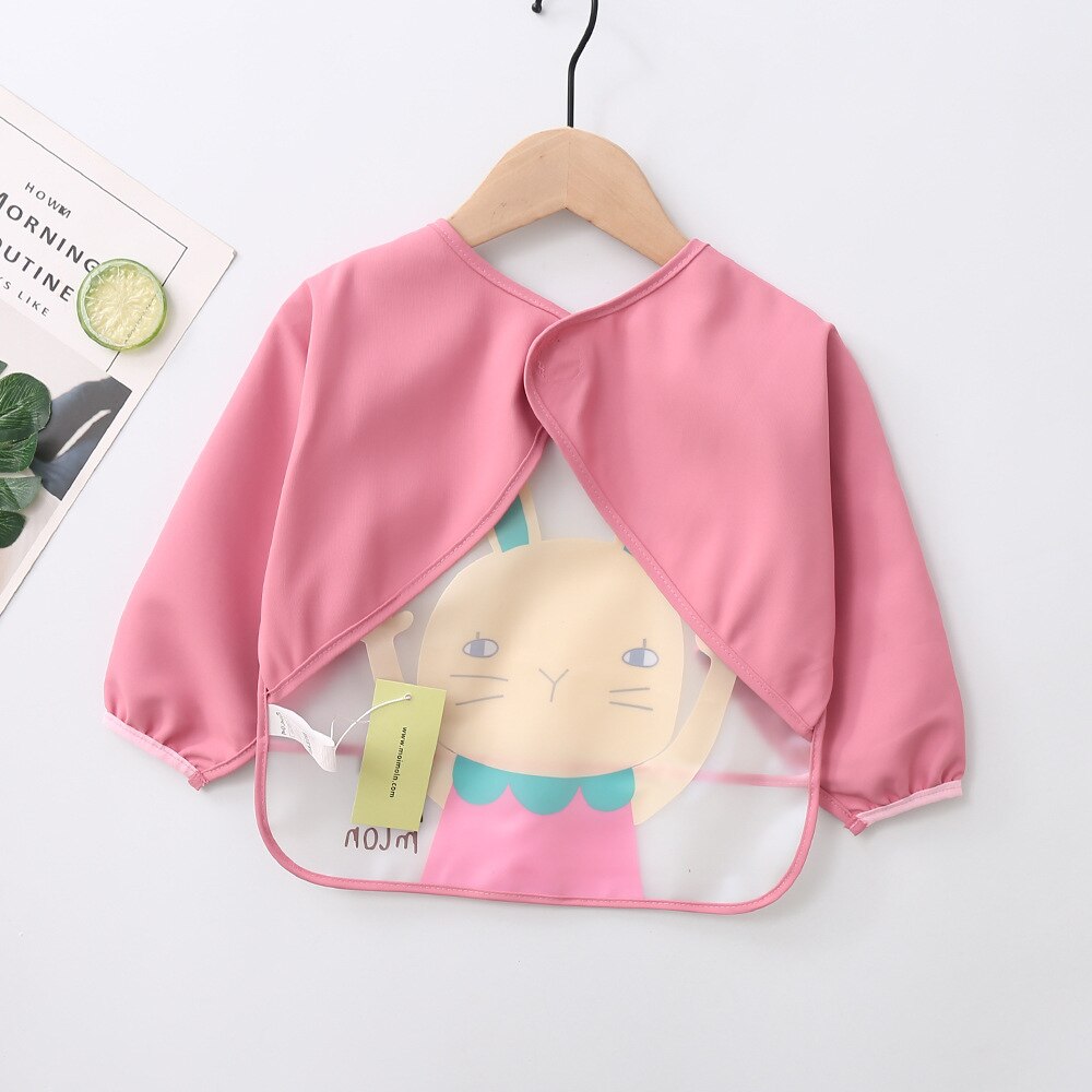 Écharpe imperméable à manches longues pour bébés garçons et filles, tablier à bavette avec poche pour nourrissons