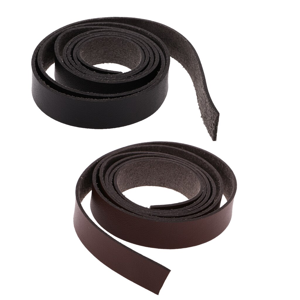 2 metros Cordón de cuero plano correas de cuero cordones de cuero DIY artesanía cinta cintas