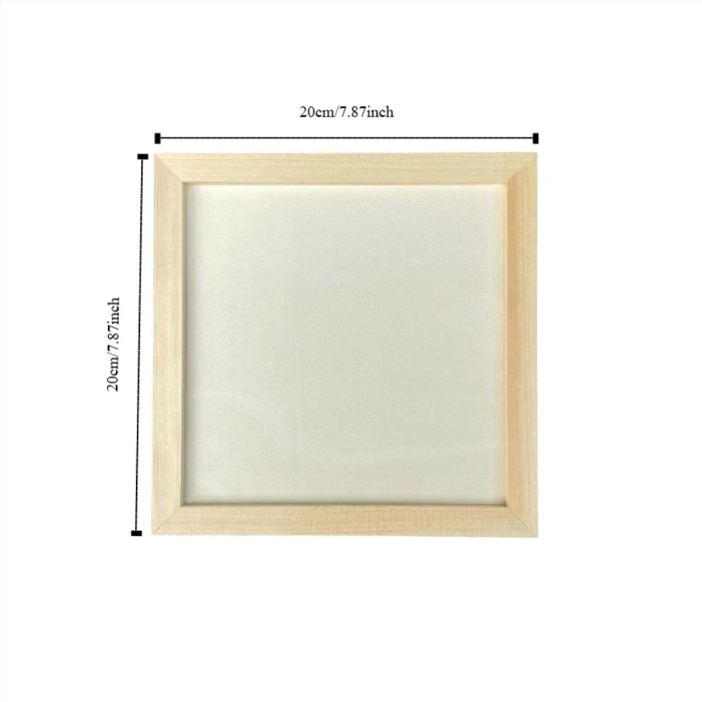 Kids Wooden Blank Clay Frame Multi Size DIY Wooden Photo Holder Party Decor Creartive Picture Frame Children's Handcraft: Light Grey