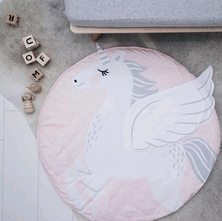 Cartoon Olifant Baby Deken Baby Speelmatten Peuter Kids Kruipen Ronde Tapijt Tapijt Nordic Kids Bed Room Decor Foto Props: 12
