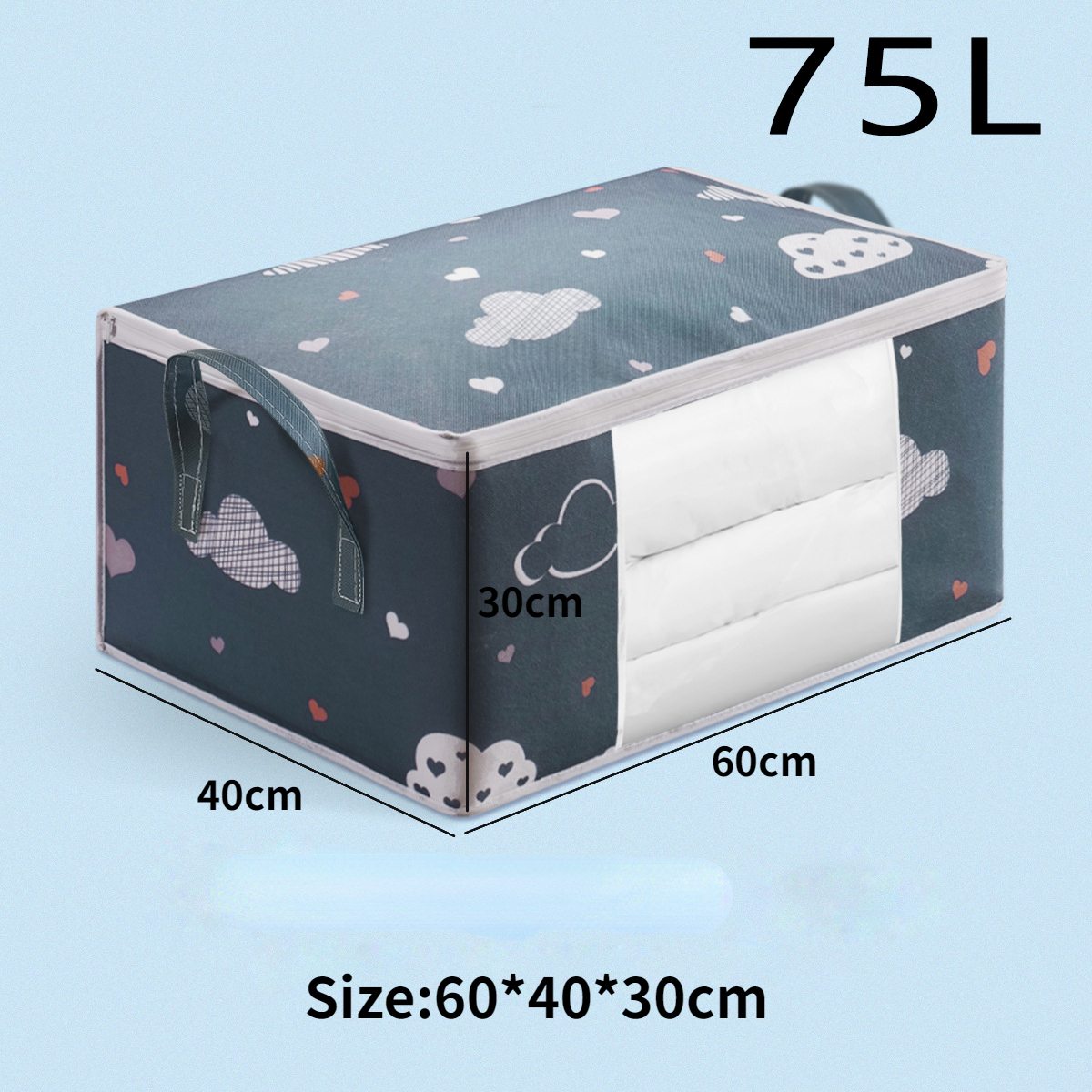 Non Woven Cotton Quilt Storage Bag Large Capacity Clothing Cotton Quilt Mobile Luggage Moisture Proof And Dustproof Portable Bag: Orange
