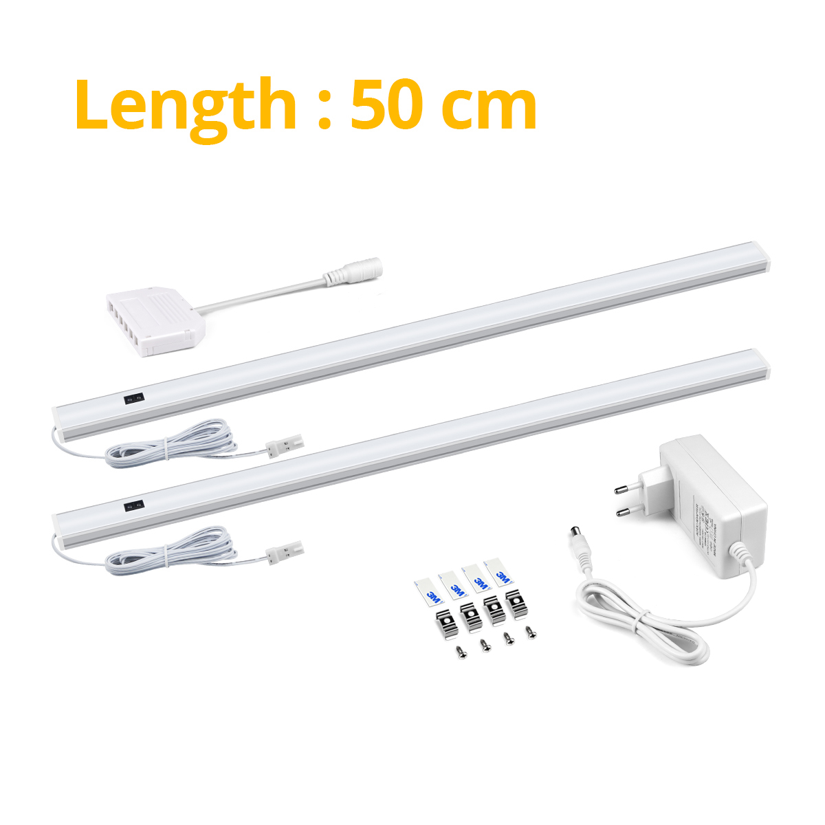 LED-Leuchten, starre Streifen, Barra de LUCES, LED-Leiste für die Aufbewahrung von Küchenschränken, parallele Beleuchtung, DC12 V, Handfeger-Bewegungsmelder-Röhren: Beige / Licht Lila