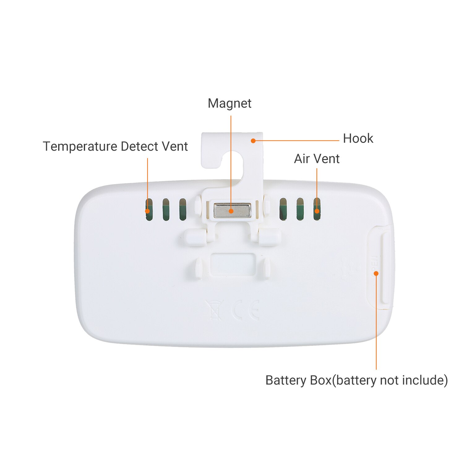 Digital køleskab termometer fryser køleskab rumtermometer temperaturmåler stor lcd -skærm og magnetisk bagside