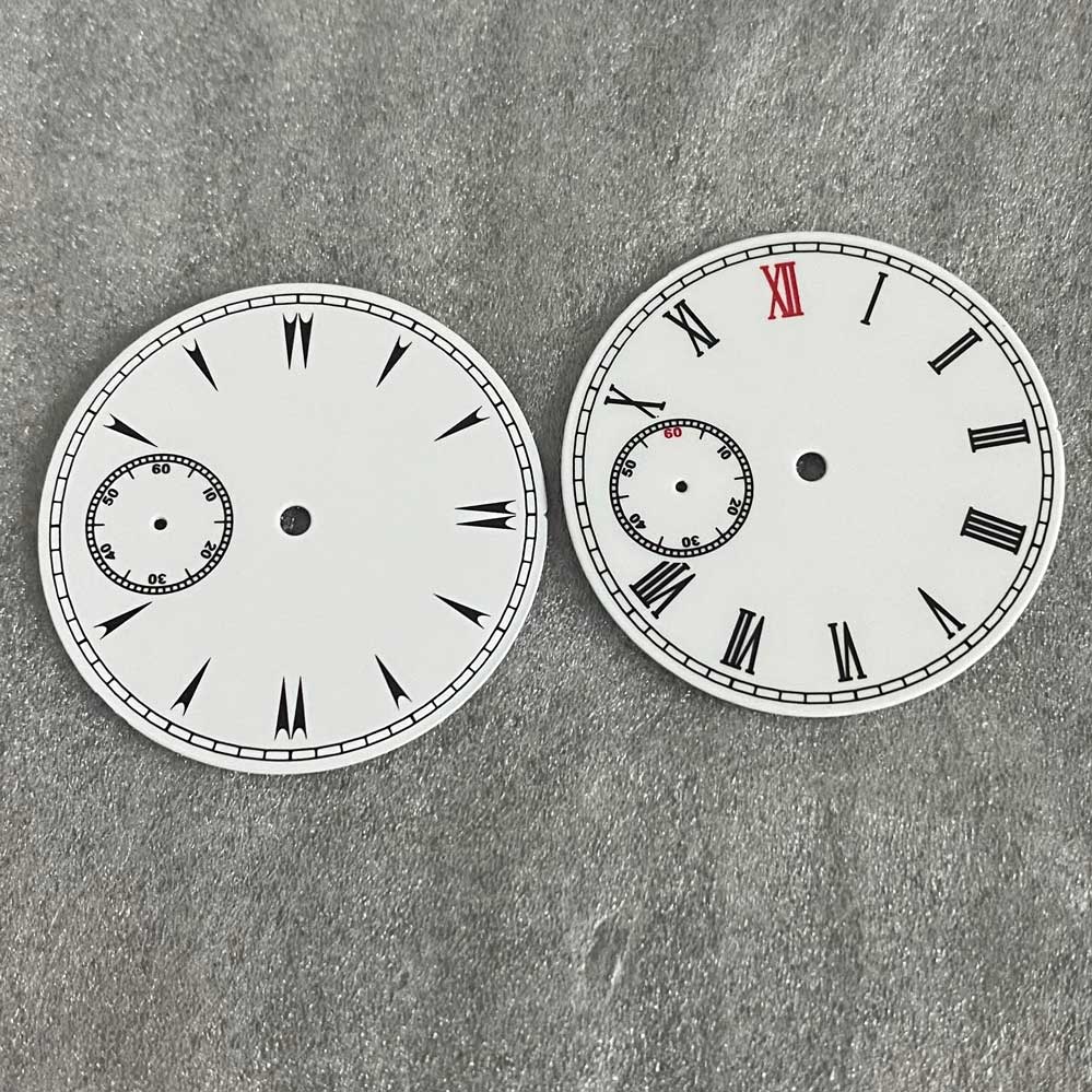 38.8mm White Watch Dial with or without Watch Hands No Luminous Watch Accessories Suitable for ETA 6497 / ST3600 Movements