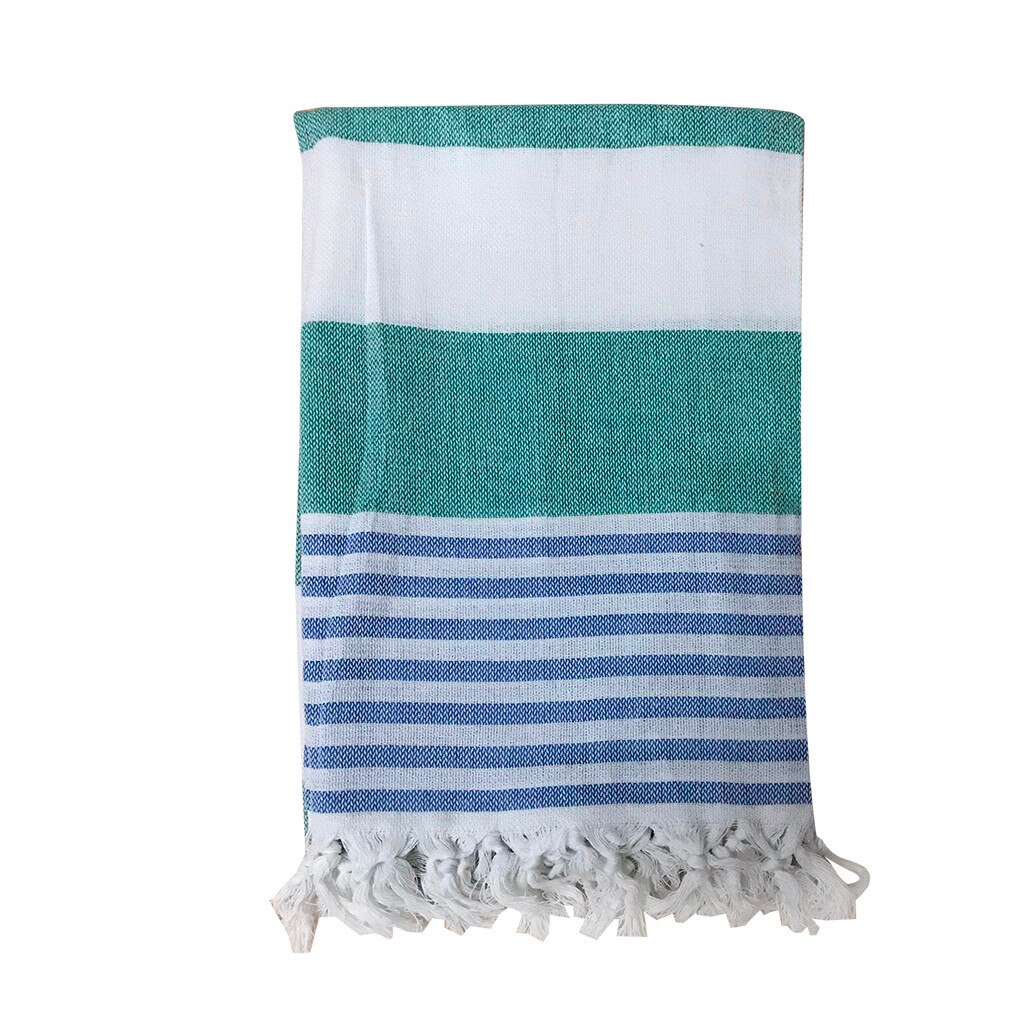 Ouneed Adult Bath Towel Cotton Turkey Simple Stripe Pattern Fringe Beach Towel Stained Jacquard Towel Bath Towels