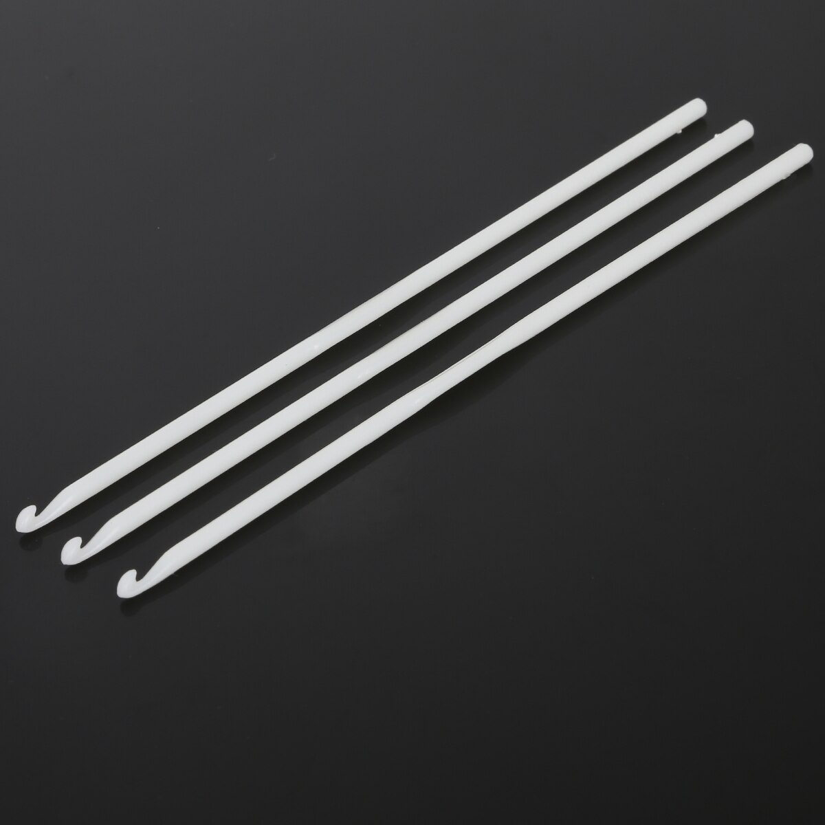 Gancho de ganchillo de plástico blanco para tejer, agujas de tejer, herramientas para suéter, accesorios para manualidades DIY, 3/4/5/6/7/8/9/10mm: 3mm 1pc