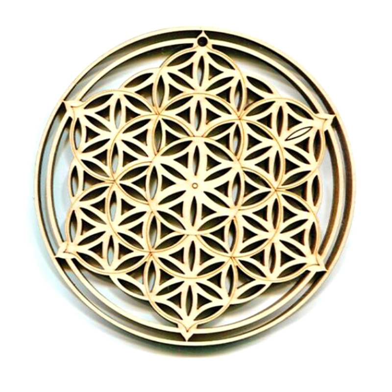 Sacred Geometry Wall Sculpture Tree of Life Symbol Meditation Chakra Wood Board