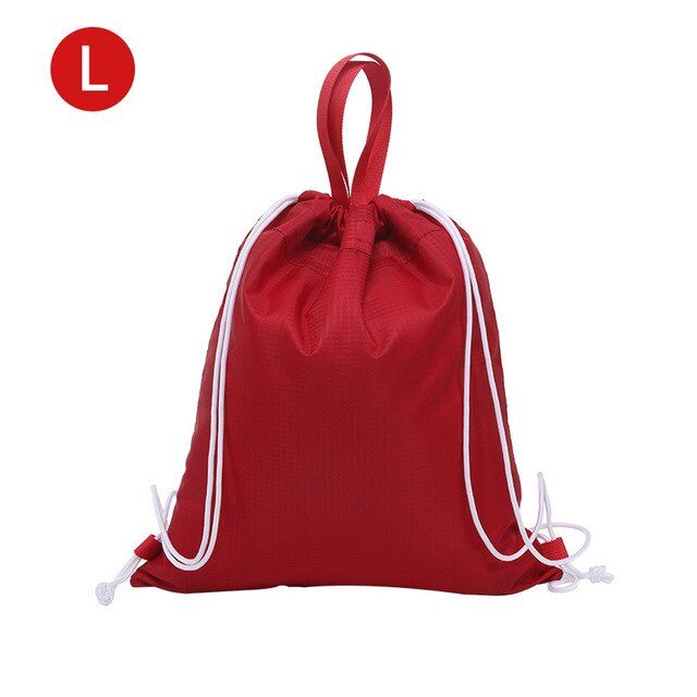 Mannen Sporttas Reizen Opbergzakken Waterdicht Sneldrogende Pack Koord Sport Rugzak Nylon Lichtgewicht Draagbare Tas Vrouwen: Red l