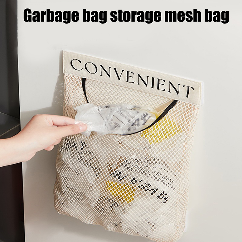 1pc hängende Aufbewahrung gitter beutel Küche Mülls ack Aufbewahrung werkzeuge Wand montage große Kapazität Aufbewahrung tasche Verpackung Plastiktüte