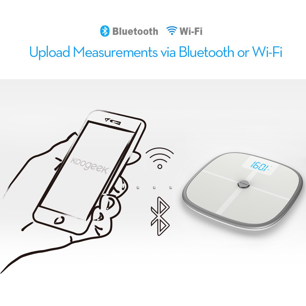 FDA Smart Health Scale Bluetooth Wi-Fi Sync Measures Muscle Bone Mass BMI BMR Visceral Fat Weight Body Fat Water 150kg Weight