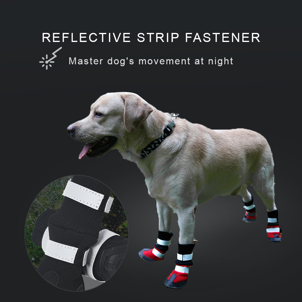 4 stuks Hond Laarzen Hond Warme Schoenen Voor Honden Waterdichte Antislip Schoenen Huisdier Voor Winter Voor Medium Grote hond