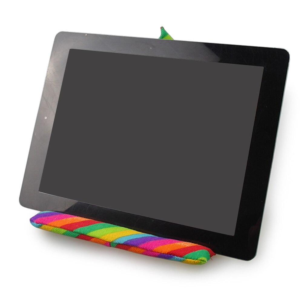 Mobiele telefoon regenboog streep boekensteun ondersteuning kussen universeel thuiskantoor schuim draagbare leescanvas tablet kussenhouder