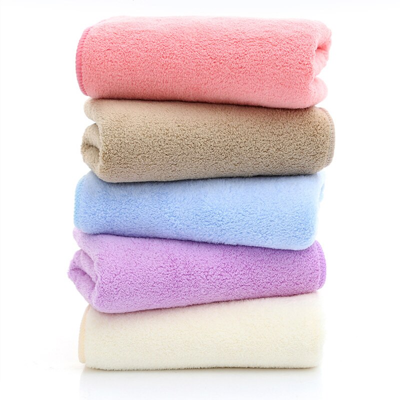 Coral Velvet Face Towel Solid Color Quick-drying Soft Absorbent Microfiber Bath Towel Comfort Household Bathroom Towel