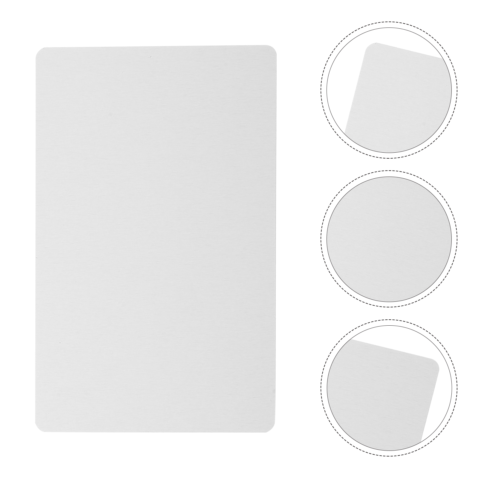 100 Pcs Abrazaderas Metal Sublimation Business Card Aluminum Plate Name Engraving Blank Material White Alloy Small Cards