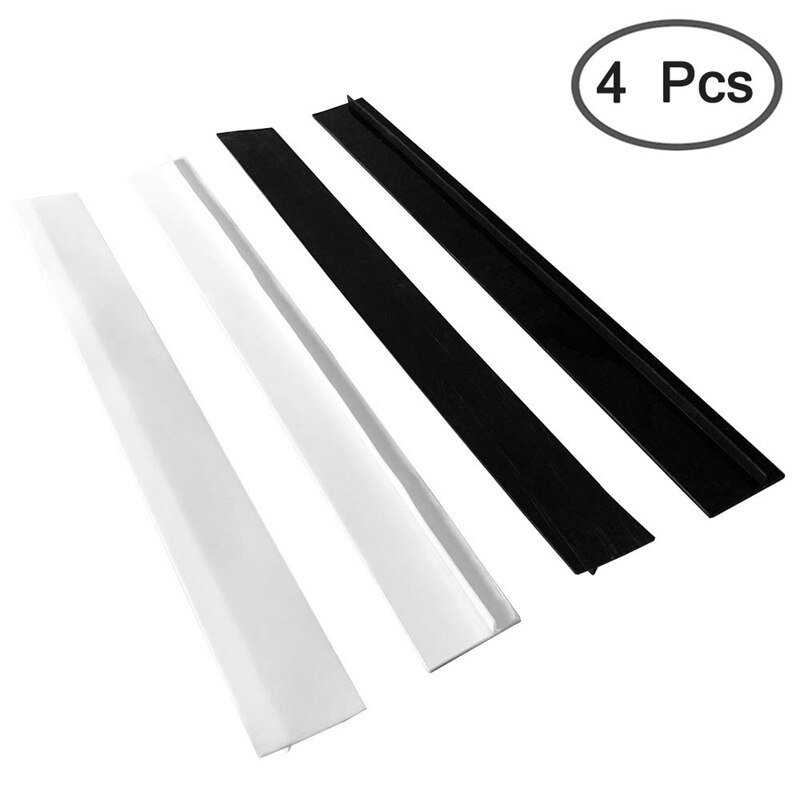 , Juego de 4 fogones de cocina de silicona, cubierta de espacio, sellos de relleno de huecos largos y anchos, protector de derrames para placa encimera, horno de lavado