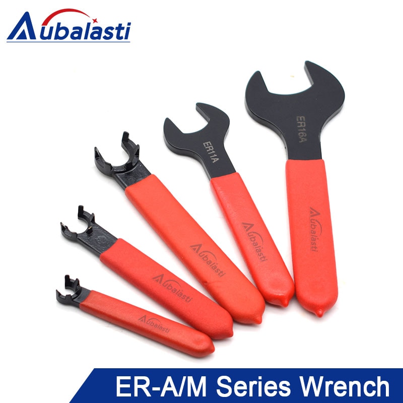 Aubalasti Er Collet Wrench ER11A ER11M ER16A ER16M ER20A Collet Moer Spanner & Collet Chuck Holder Cnc Frezen Tool Draaibank gereedschap