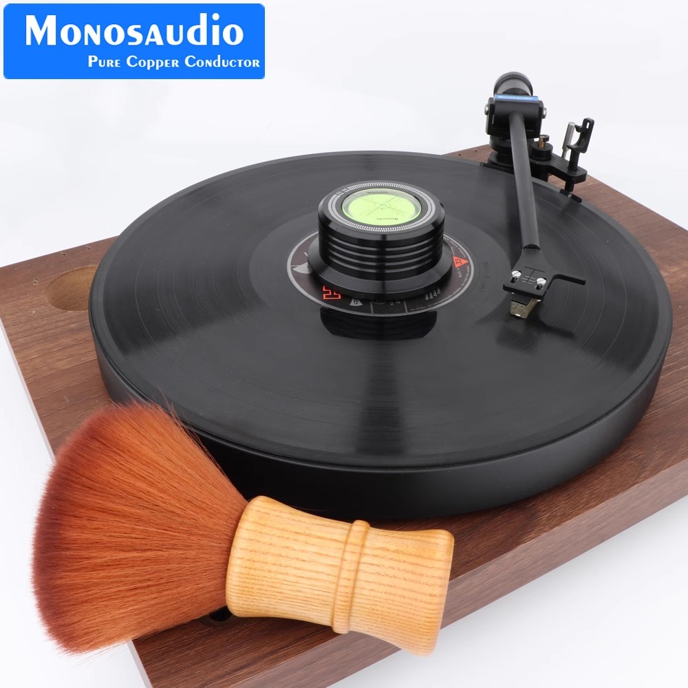 Monosaudio 50Hz/60hz LP Vinyl Record Disc Town Aluminum Alloy Stabilizer Measure Vibration Balanced For Turntable Phonograph