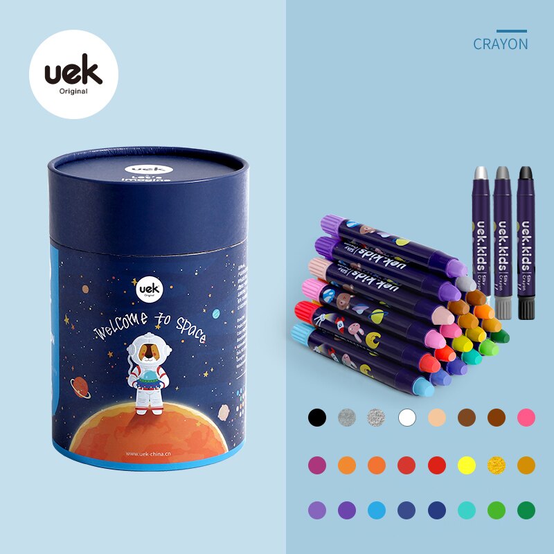 24pcs Kids Washable Crayons Non Toxic Silky Washable Twistable Gel Crayon Large Crayons Safe for Baby Children Pastel Watercolor: Default Title