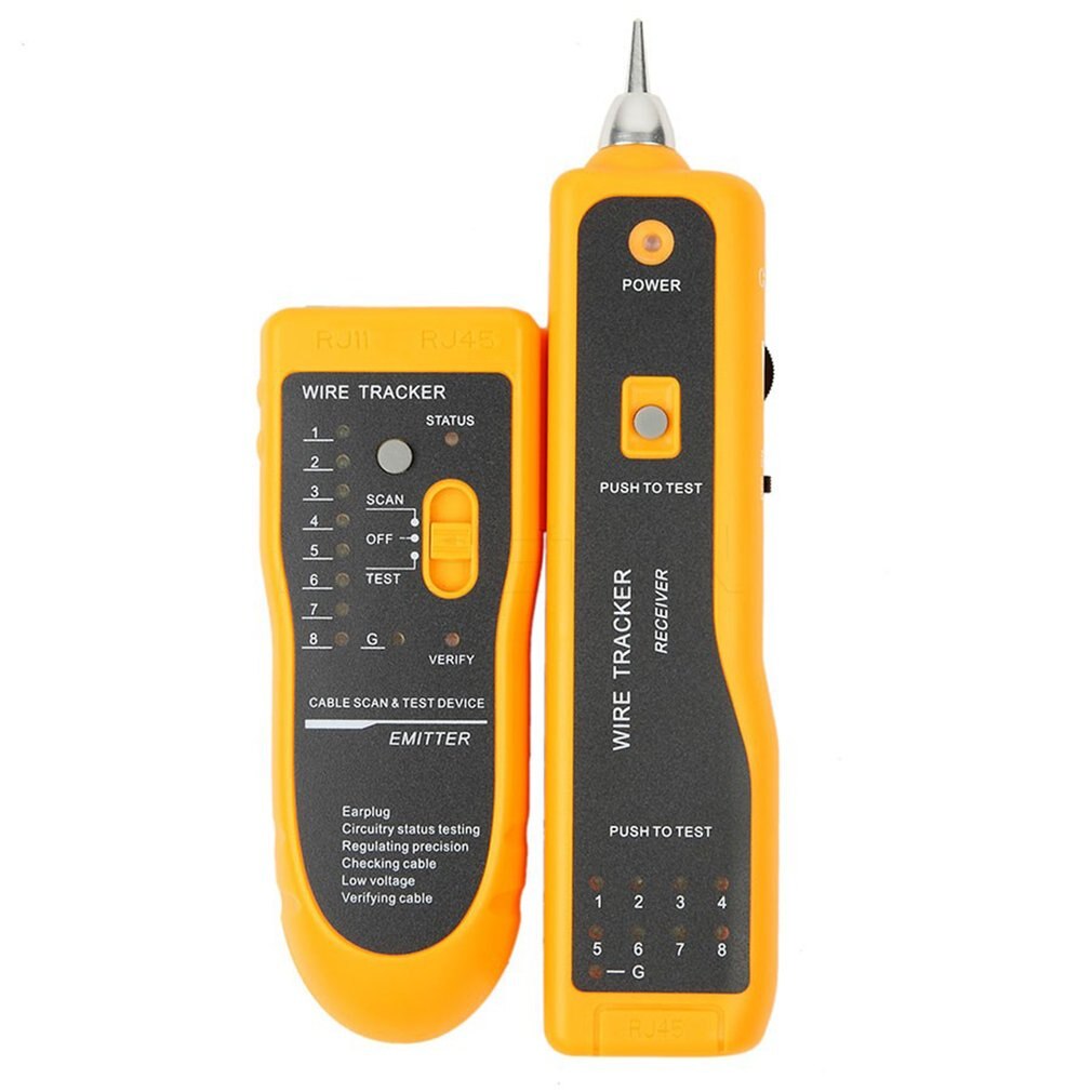 JW-360 próbnik kabla sieciowego LAN wykrywacz kabli telefonicznych diagnozuj zestaw narzędzi tonowych RJ45 RJ11 testowanie sekwencji linii