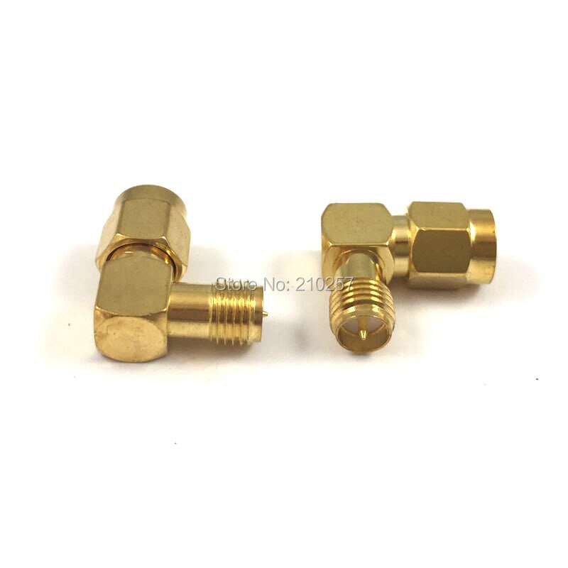 1Pcs R 90 Graden Rp Sma Male Jack Naar Rp Sma Vrouwelijke Plug Connector Haakse M/F ptfe