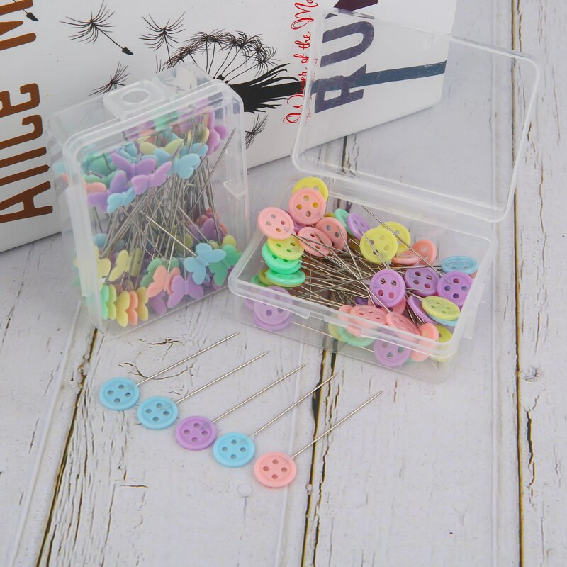 Alfileres de costura del remiendo, accesorios de costura, alfileres de color del remiendo, agujas de coser, accesorios de costura DIY, acero inoxidable, 100 Uds.