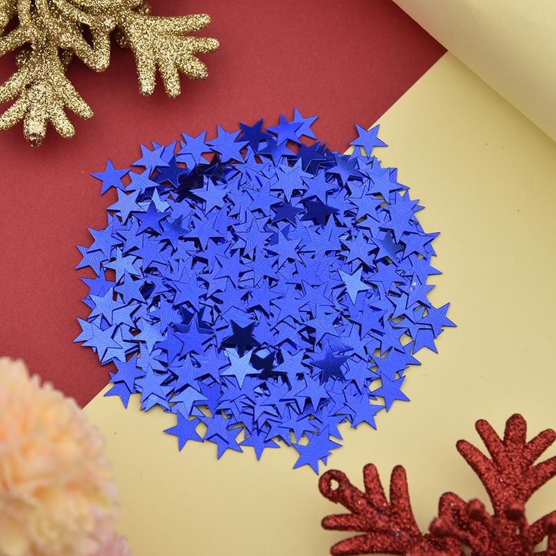 1000 stks/zak 10mm Vijfpuntige Ster Confetti Goud Zilver Groen Rood Blauwe Ster Papier Schroot Wedding Party Decoratie confetti