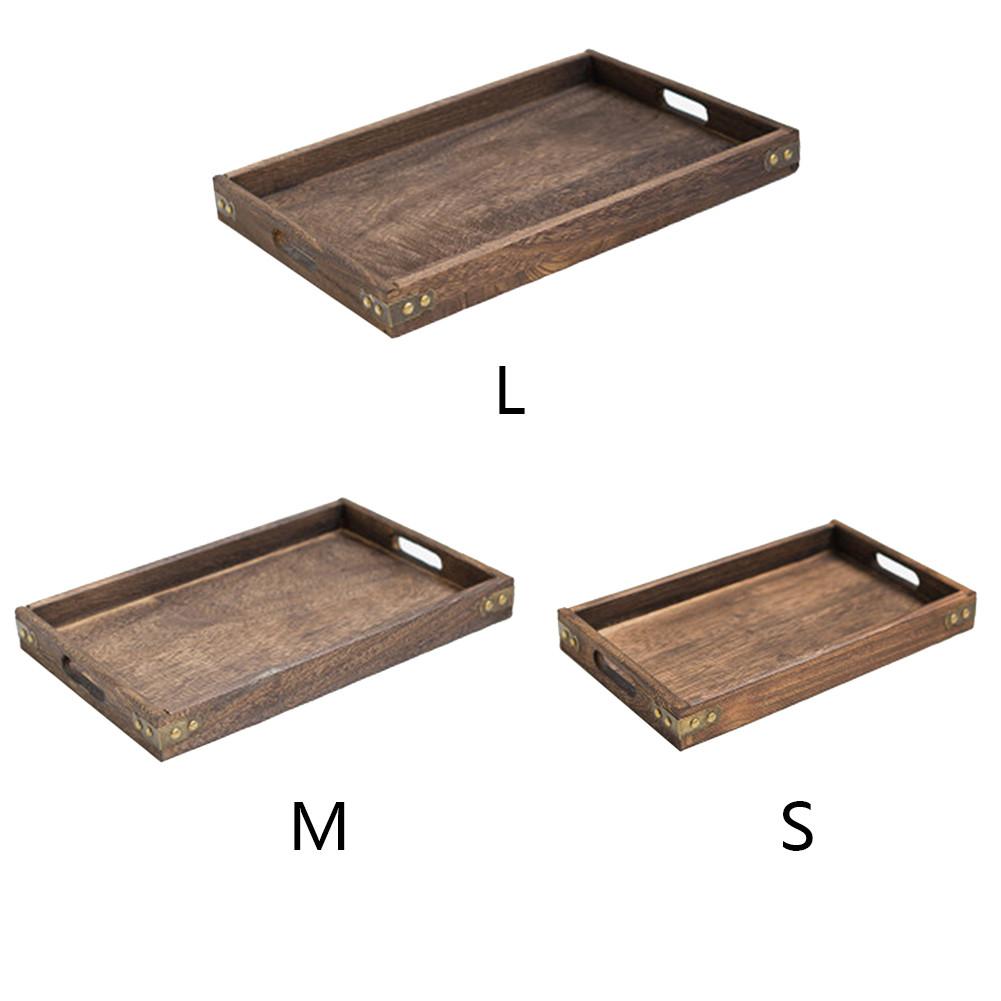 Japanese Tray Wooden Tea Tray Fruit Dish Desktop Decoration Rectangular Wooden Tray Debris Organizer Hotel Restaurant Home Decor