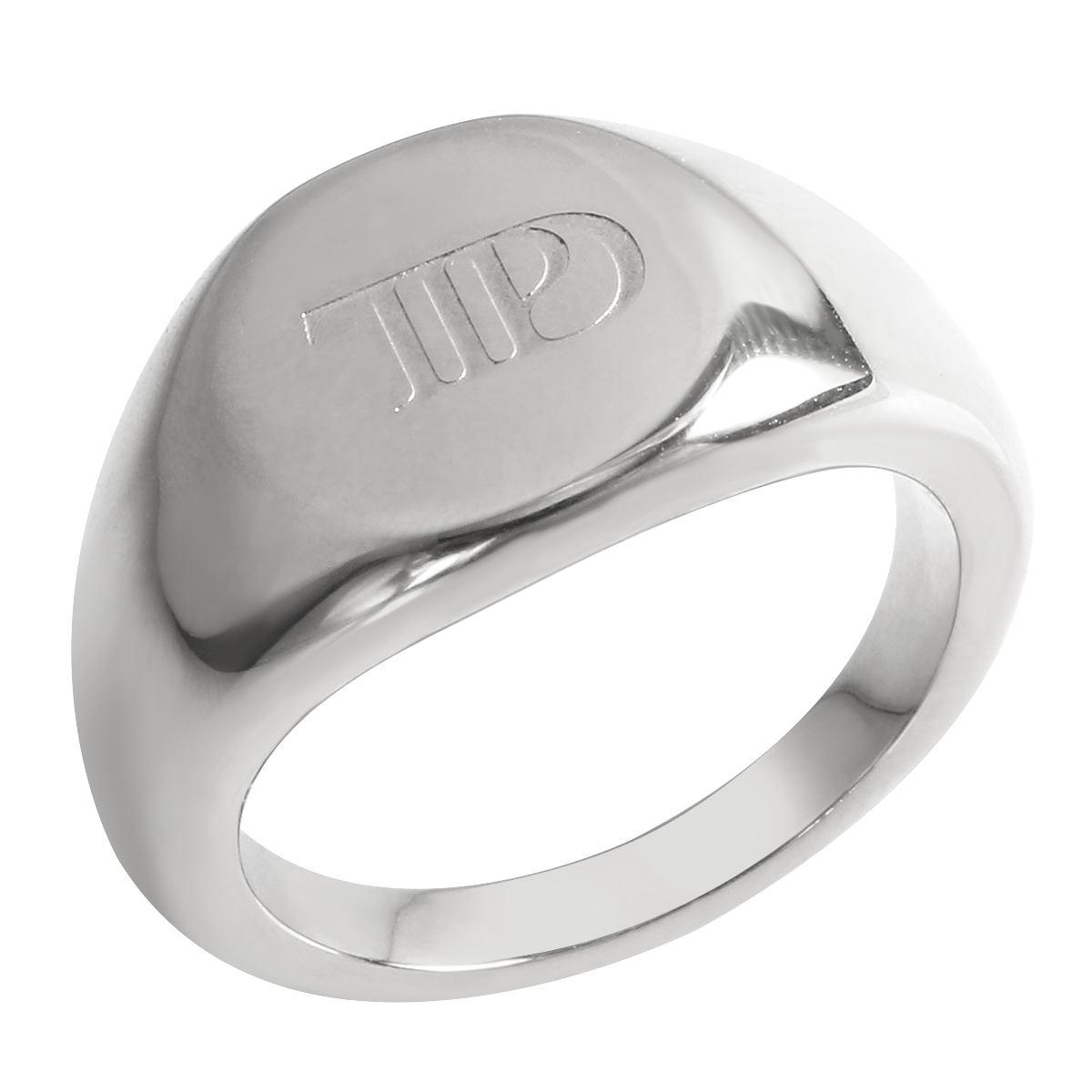 Anillos con letras grabadas JINHUI TTPD para mujer, anillo de Metal de acero inoxidable con poetas tortuadas, joyería de resistente al agua: 8 / Blanco
